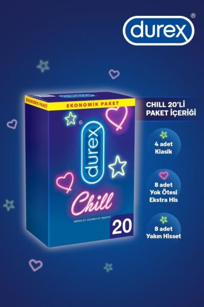 Durex Chill Ekonomik Paket Prezervatif 20'li