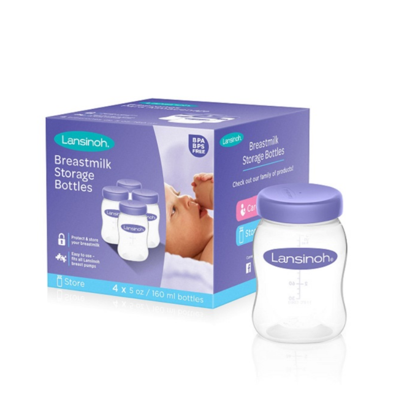 Lansinoh Anne Sütü Saklama Şişeleri 4 x 160ml
