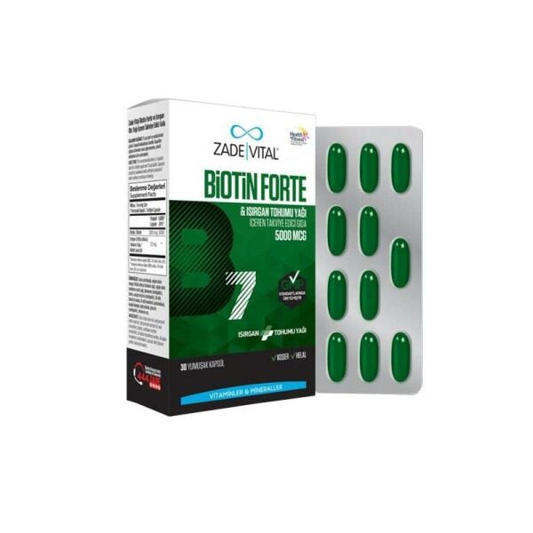 Zade Vital Biotin Forte 30 Yumuşak Kapsül