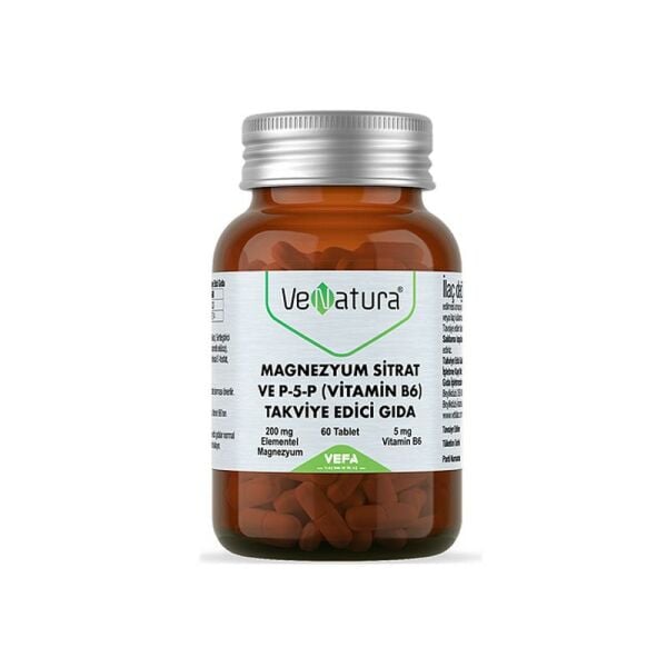 Venatura Magnezyum Sitrat ve P-5-P Vitamin B6 60 Tablet