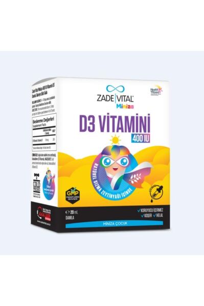 Zade Vital Miniza Vitamin D3 400 IU 20 ml