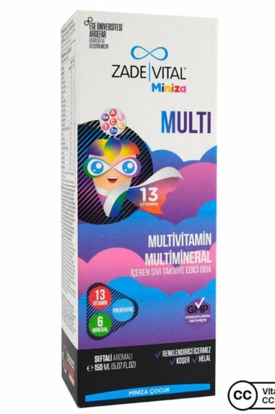 Zade Vital Miniza Multi Sıvı Takviye Edici Gıda 150 ml