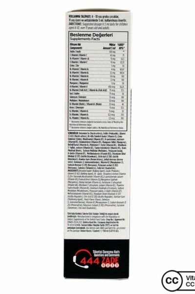 Zade Vital Miniza Multi Sıvı Takviye Edici Gıda 150 ml