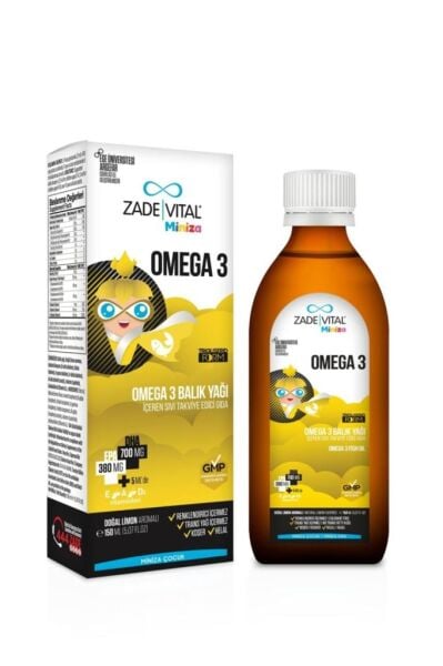 Zade Vital Miniza Omega 3 Balık Yağı Lımon Aromalı