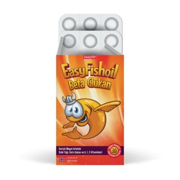 Easyvit EasyFishoil Beta Glukan Çiğnenebilir 30 Jel Form