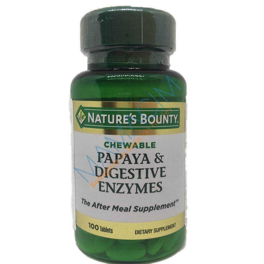 Nature's Bounty Papaya Digestive Enzymes 100 Tablet