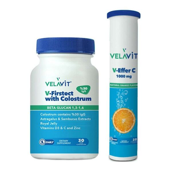 Velavit V-Firstect With Colostrum 30 Kapsül V-Effer C Set