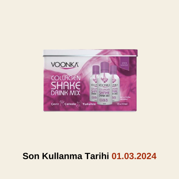 Voonka Beauty Collagen Shake Drink Mix 15 Saşe Beyaz Üzüm