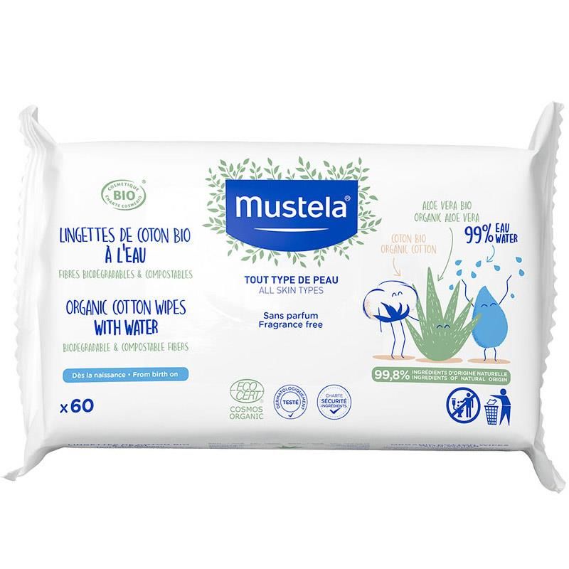 Mustela Organik Pamuklu Islak Mendil