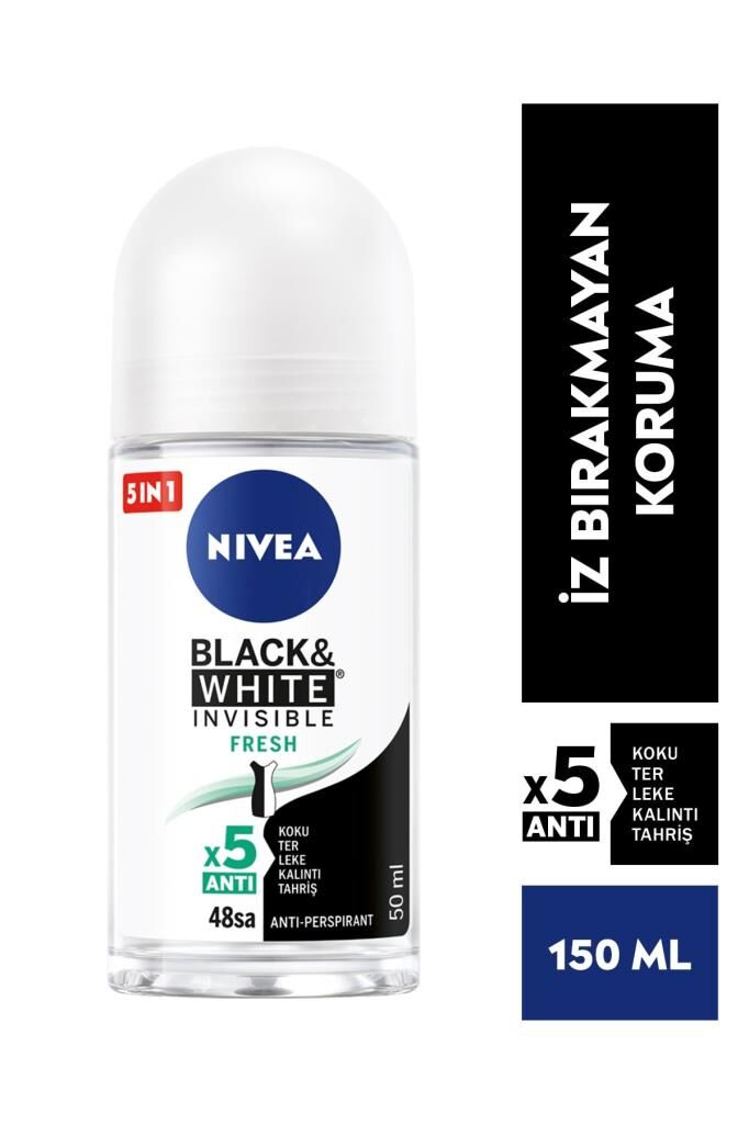 Nivea Invisible For Black & White Roll- On Kadın Fresh 50 ml