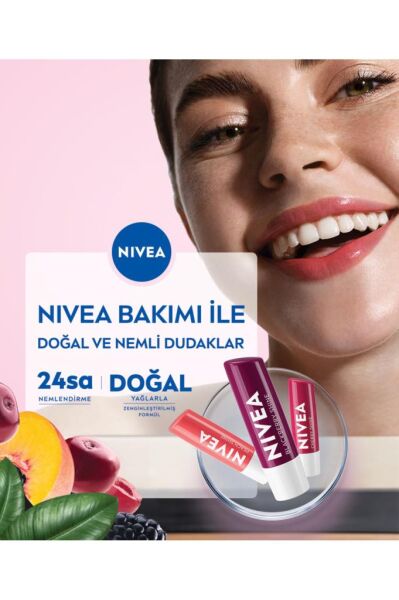 Nivea Bakım Yapan Dudak Bakım Kremi Black Berry 4,8 gr