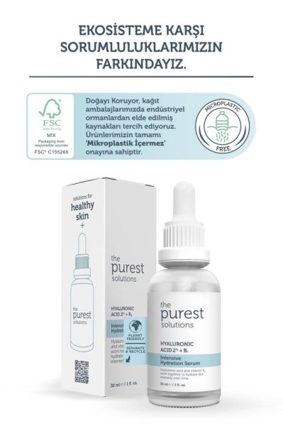 The Purest Solutions Hyaluronic Acid %2 + B5 Intensive Hydration Serum 30 ml
