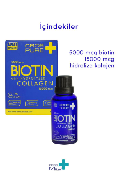 CecePure Biotin 5000 mcg 30 ml 2'li