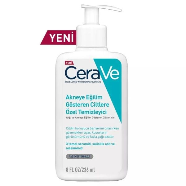 Cerave Akneye Eğilim Gösteren Ciltlere Özel Temizleyici Jel 236 ml