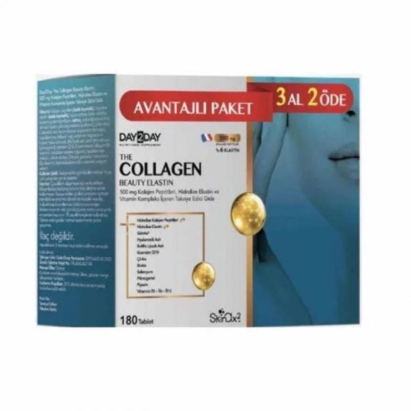 Day2Day The Collagen Beauty Elastin 180 Tablet | 3 Al 2 Öde