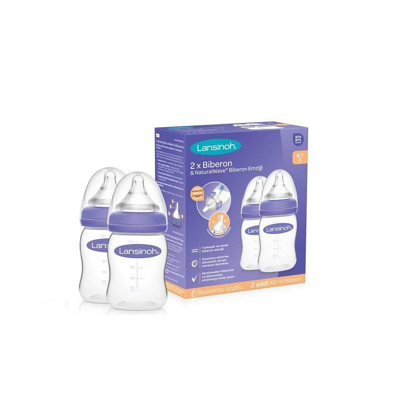 Lansinoh Natural Wave Biberon Seti 2'li 160 ml