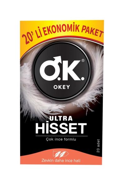 Okey Prezervatif Ultra Hisset 20'li - Ekonomik Paket