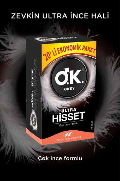 Okey Prezervatif Ultra Hisset 20'li - Ekonomik Paket