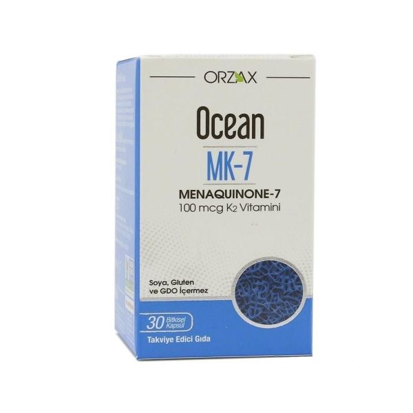 Ocean Menaquinone-7 Vitamin K2 100 mcg 30 Kapsül