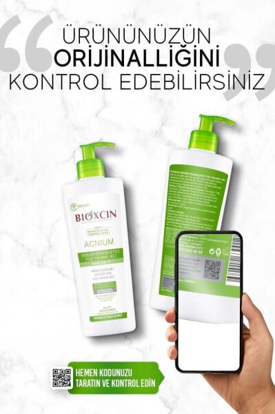 Bioxcin Acnium Yüz Yıkama Jeli Sebium Dengeleyici 500 ml - 1 Alana 1 Adet Hediyeli - Eski Ambalaj