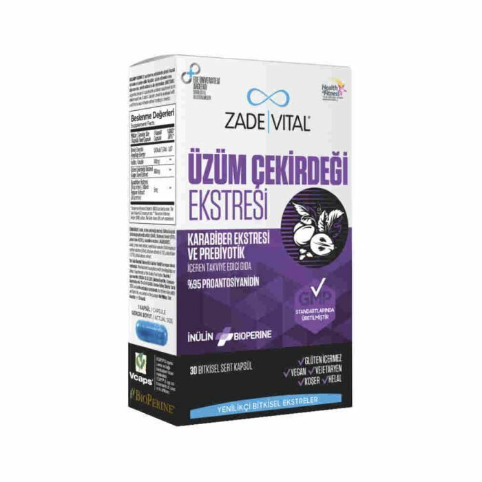 Zade Vital Üzüm Çekirdeği 30 Adet