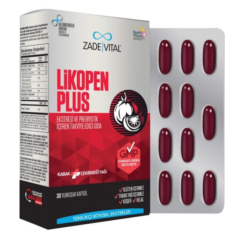 Zade Vital Likopen Plus 500 mg 30 Adet
