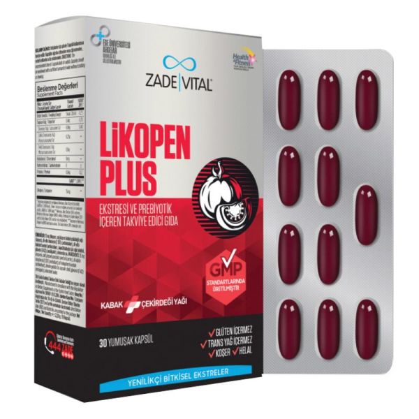 Zade Vital Likopen Plus 500 mg 30 Adet