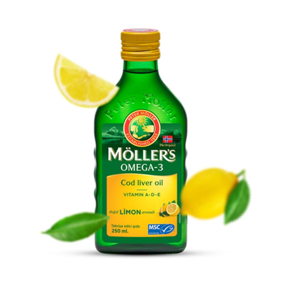 Möllers Balık Yağı Şurubu Limon Aromalı 250 ml