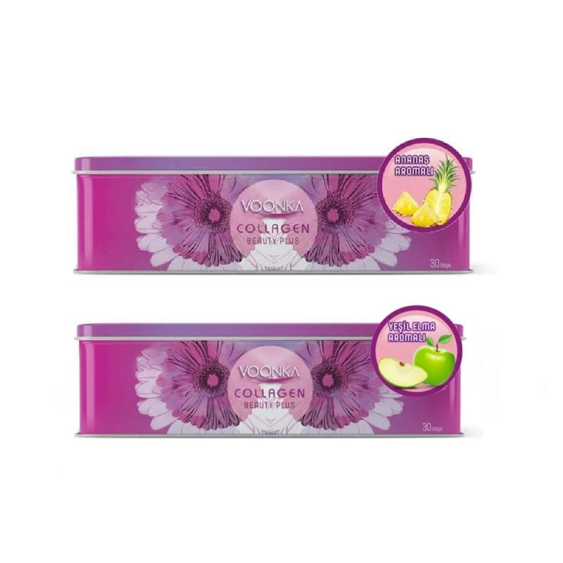 Voonka Collagen Beauty Plus Ananas Aromalı 30 Saşe + Yeşil Elma Aromalı 30 Şase
