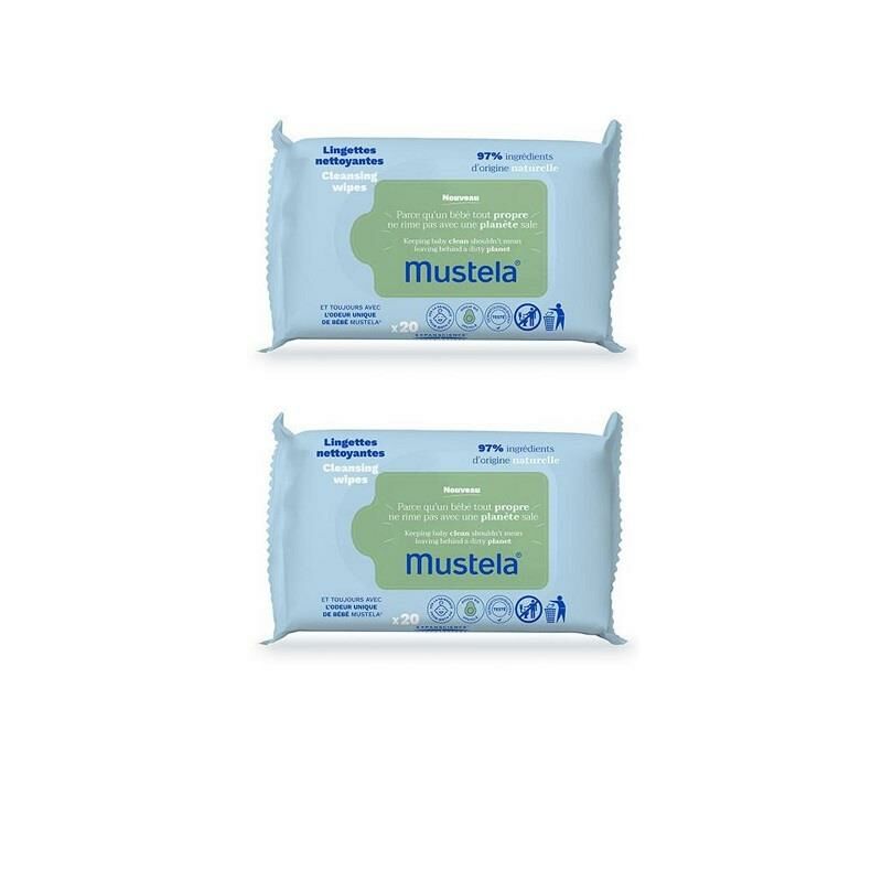 Mustela Avocado Cleansing Wipes 20 Adet 2li