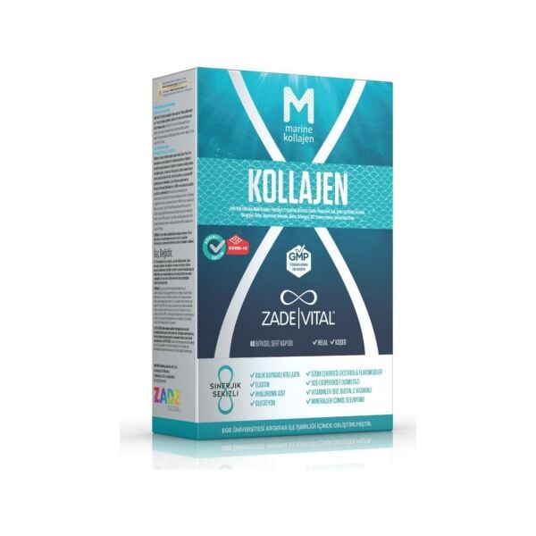Zade Vital Kollagen Takviye Edici Gıda 40 Bitkisel Sert Kapsül