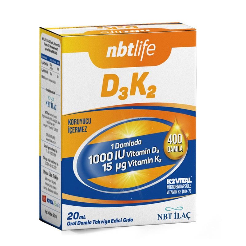 Nbt Life D3 K2 Damla 20 ml