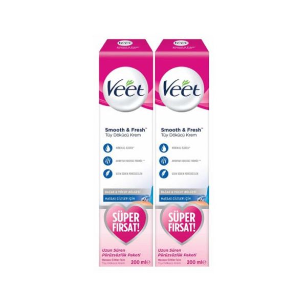 Veet Tüy Dökücü Krem Hassas Ciltler İçin 200 ml 2'li Set