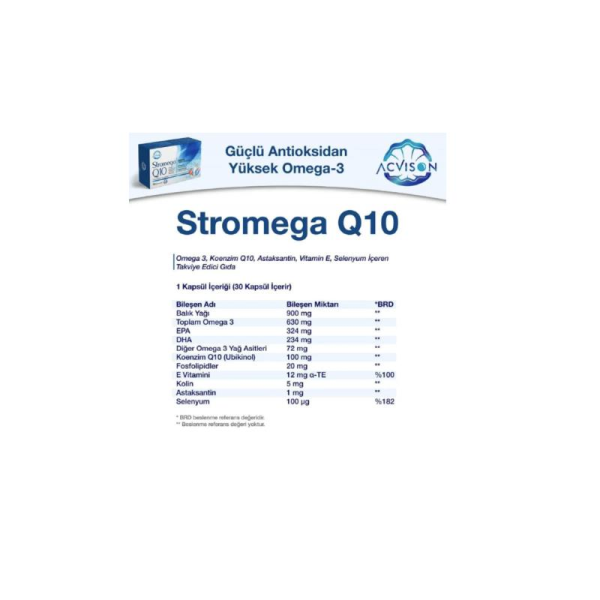 Acvison Stromega Q10 30 Kapsül