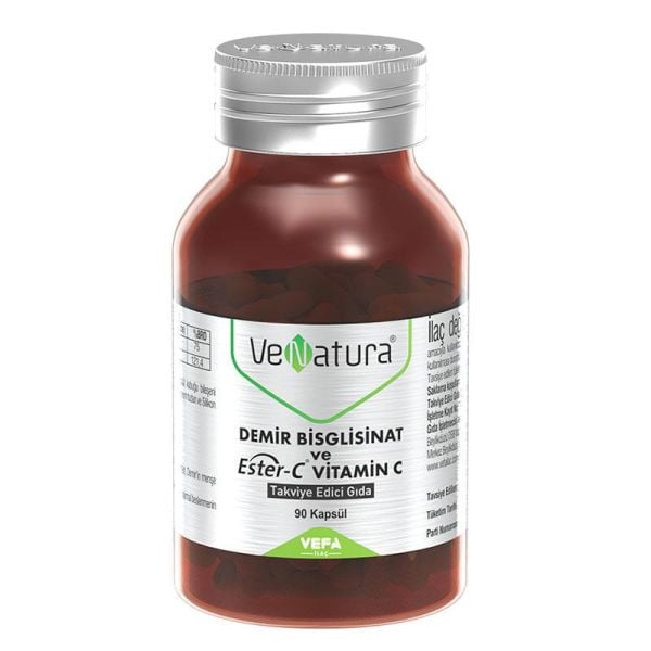 Venatura Demir Bisglisinat ve Ester- C Vitamini 90 Kapsül
