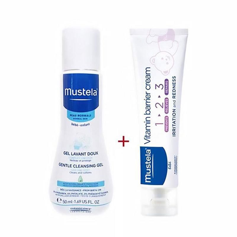 Mustela Vitamin Barrier Pişik Kremi 50 ml  ve Yenidoğan Şampuan 50 ml