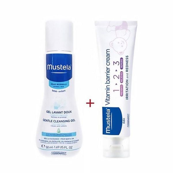 Mustela Vitamin Barrier Pişik Kremi 50 ml  ve Yenidoğan Şampuan 50 ml