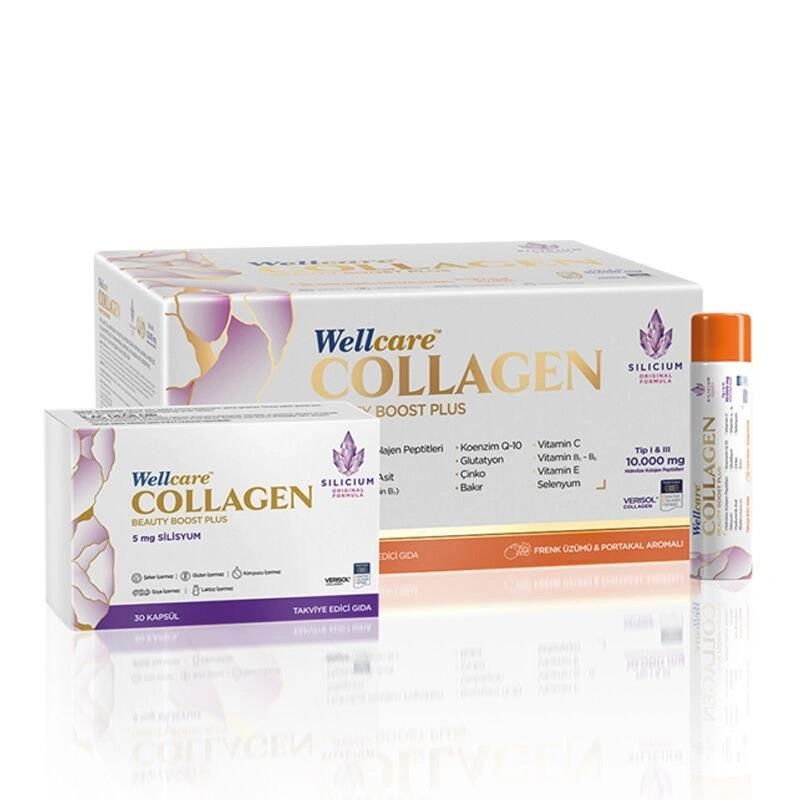 Wellcare Collagen Beauty Plus Frenk Üzümü Portakal Aromalı 30x40 ml Tüp