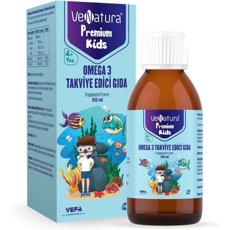 VeNatura Kids Premium Omega 3 Takviye Edici Gıda 150 ml