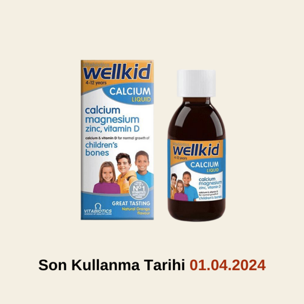 Vitabiotics Wellkid Calcium Liquid Takviye Edici Gıda 150 ml