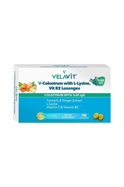 Velavit V Colostrum With L Lysine Vitamin B2 Lozenges 15 Pastil