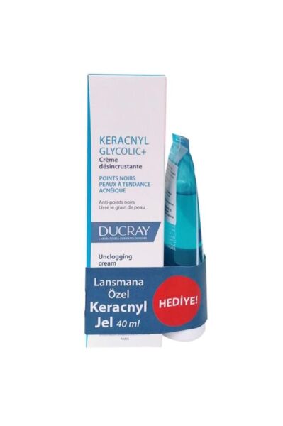 Ducray Keracnyl Glycolic+ Cream 30 ml + Keracnyl Jel 40 ml Hediye